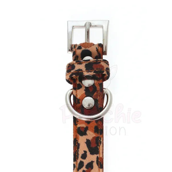 Wild Cat Leopard Fabric Dog Collar - Urban - 3