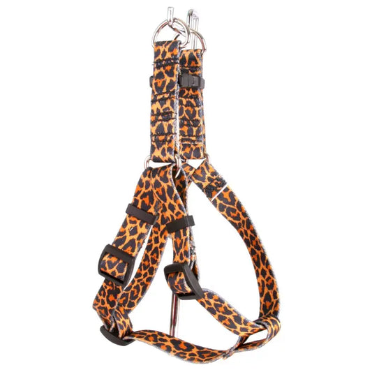 Wild Cat Leopard Print Adjustable Step In Dog Harness - Sale - 1