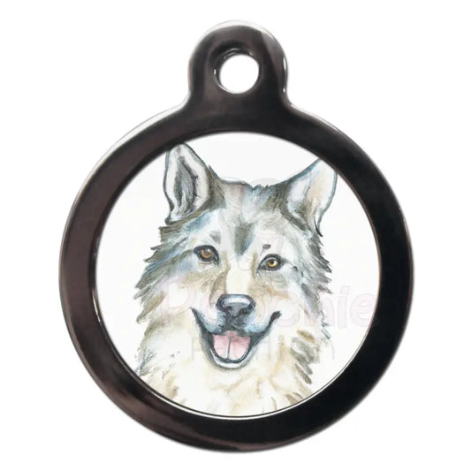 Wolfdog Portrait Dog Id Tag - Ps Pet Tags - 1