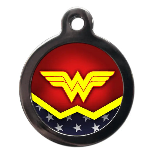 Wonder Woman Superhero Dog ID Tag - PS Pet Tags - 1