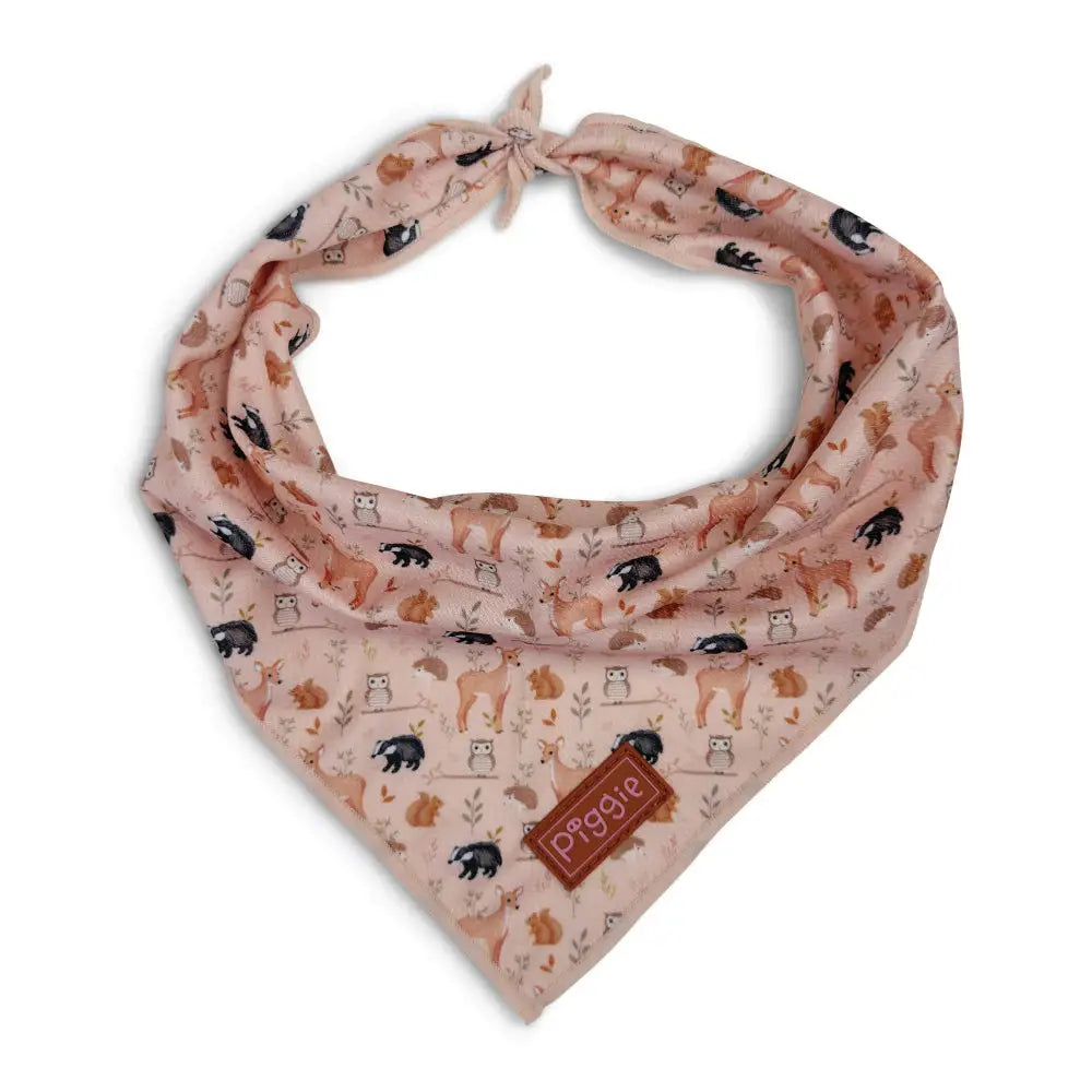 Woodland Friends Tie on Dog Bandana - Piggie - 1