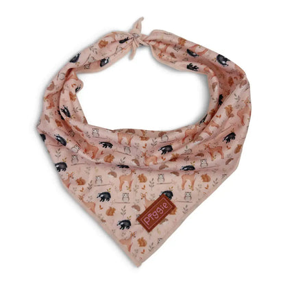 Woodland Friends Tie on Dog Bandana - Piggie - 1