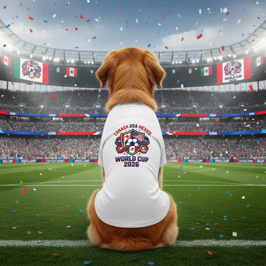 World Cup 2026 Dog Cat Football t Shirt - Poochie Fashion - 1