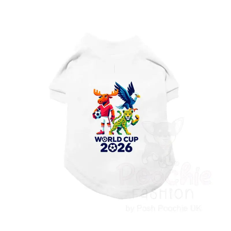 World Cup Fun Character Trio Dog Cat Football t Shirt - Poochie Fashion - 2