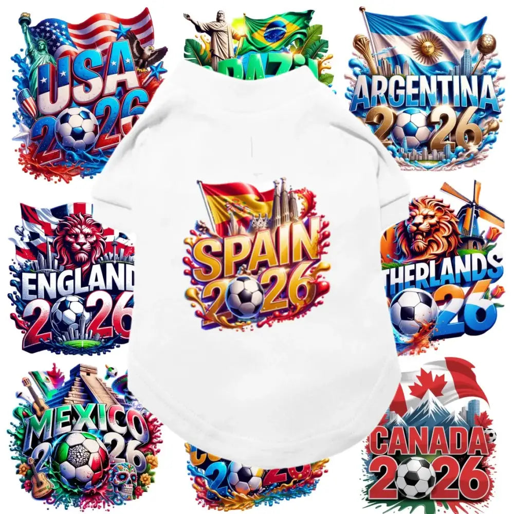 World Cup International Dog Football Shirt - Poochie Fashion - 1