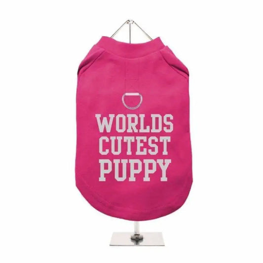 Worlds Cutest Puppy Harness Dog T-Shirt Hot Pink XLarge - Sale - 1