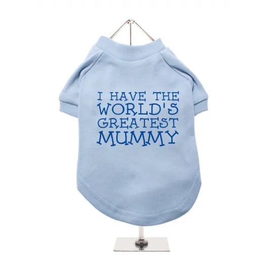 Worlds Greatest Mummy Dog T-shirt Baby Blue - Mum - 1