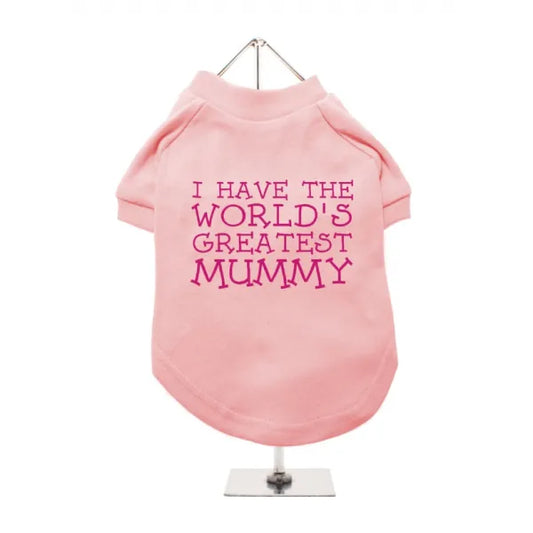 Worlds Greatest Mummy Dog T-shirt Pink - Mum - 1
