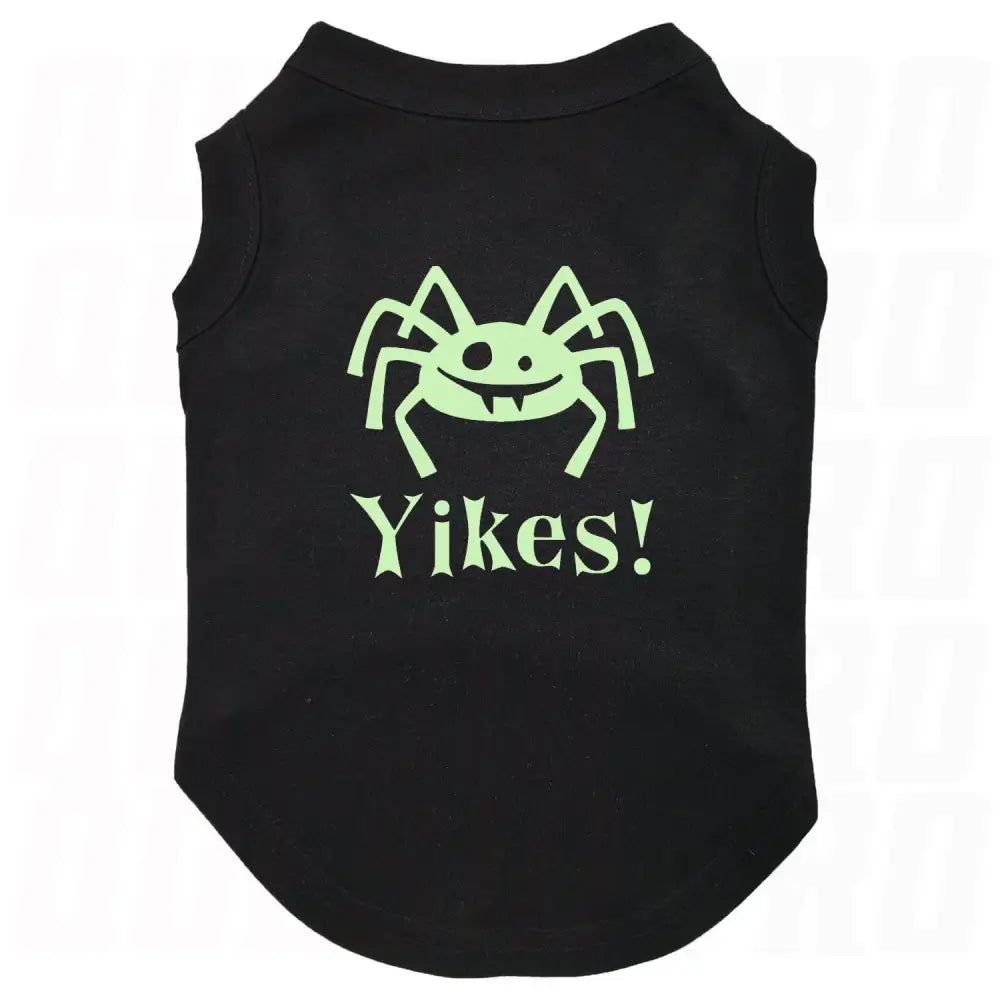 Yikes! Glow-in-the-dark Spider Halloween Dog Vest T-shirt - Poochie Fashion - 1