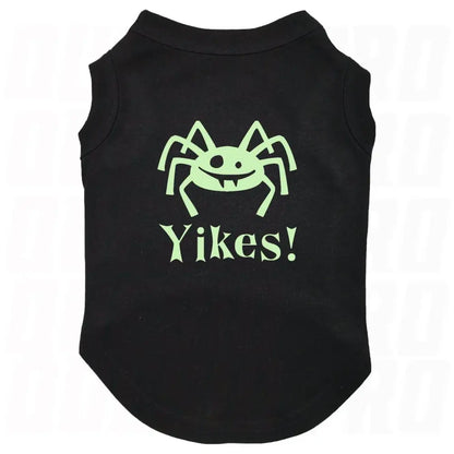 Yikes! Glow-in-the-dark Spider Halloween Dog Vest T-shirt - Poochie Fashion - 1