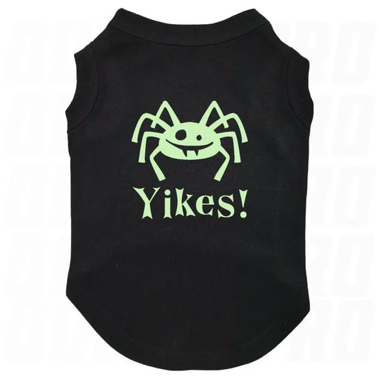Yikes! Glow-in-the-dark Spider Halloween Dog Vest T-shirt - Poochie Fashion - 1