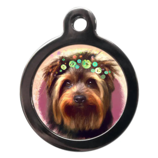 Yorkie Hippy Dog ID Tag - PS Pet Tags - 1
