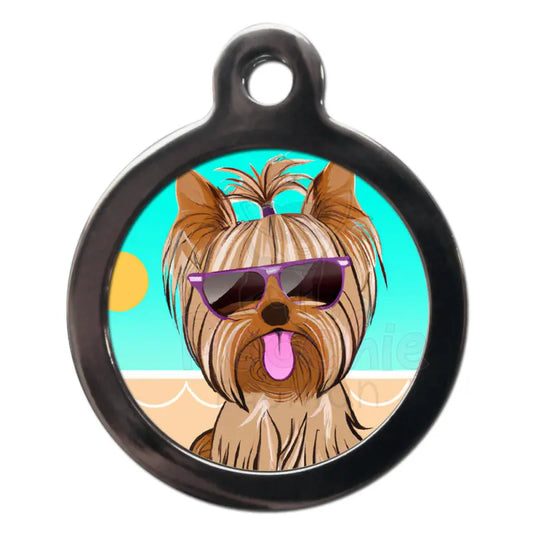 Yorkie Summertime Dog Id Tag - Ps Pet Tags - 1