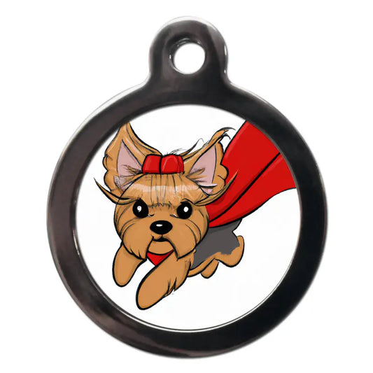 Yorkie Superdog Dog ID Tag - PS Pet Tags - 1