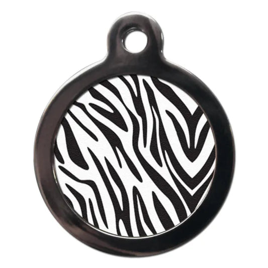 Zebra Print Dog Id Tag - Ps Pet Tags - 1